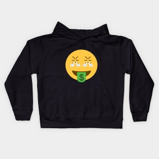 angry money face emoji Kids Hoodie